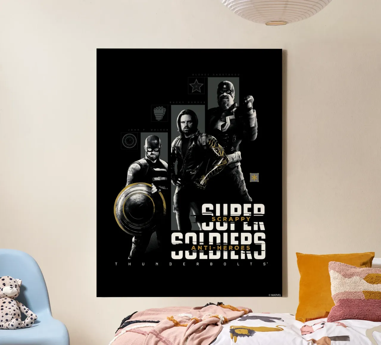 Thunderbolts* -  Scrappy Anti-Heroes canvas with Floater frame by MARVEL Designs by JUNIQE