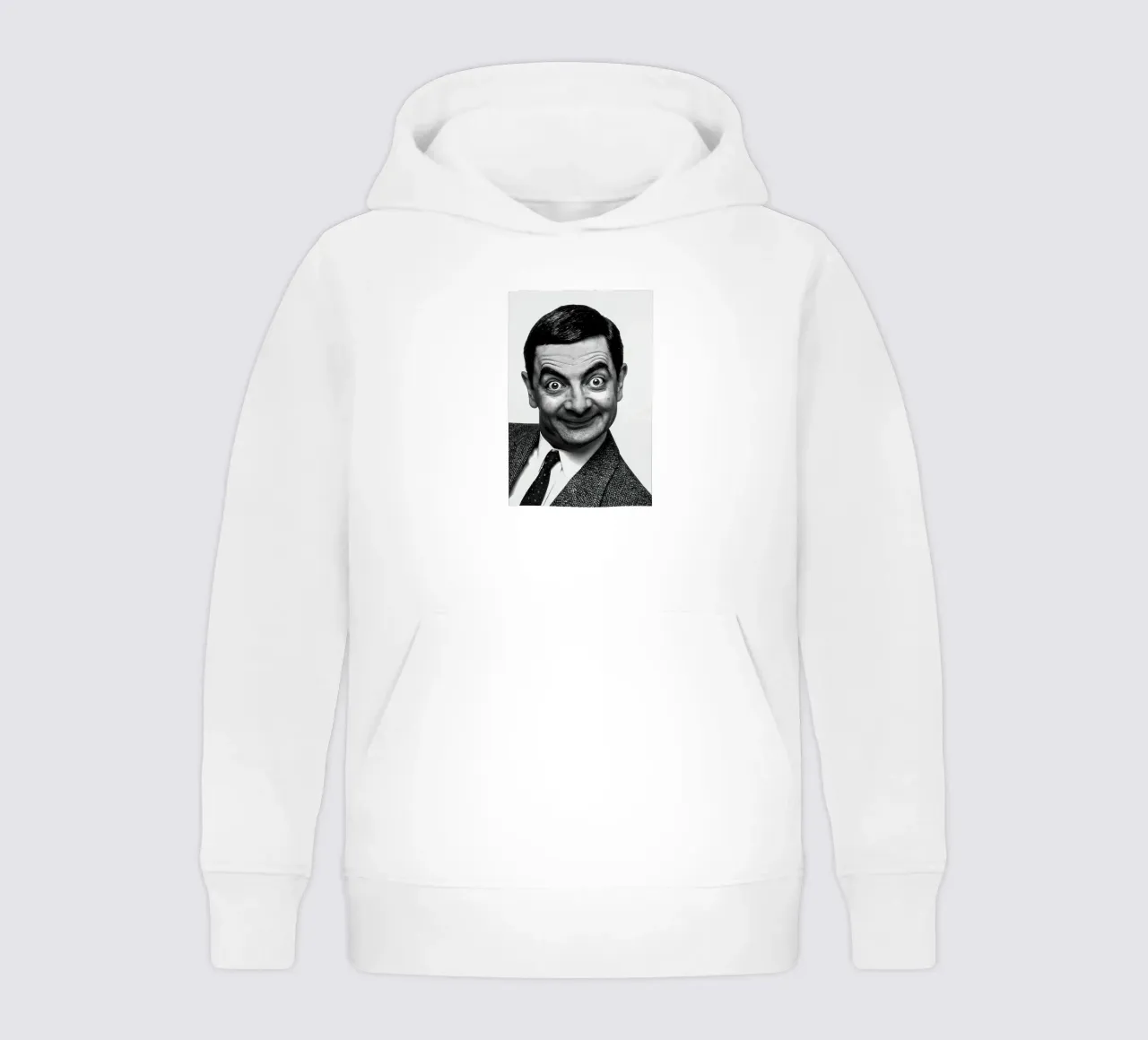 Sorriso iconico di Rowan Atkinson Mr. Bean felpa bambino con cappuccio da Beth Pop Culture