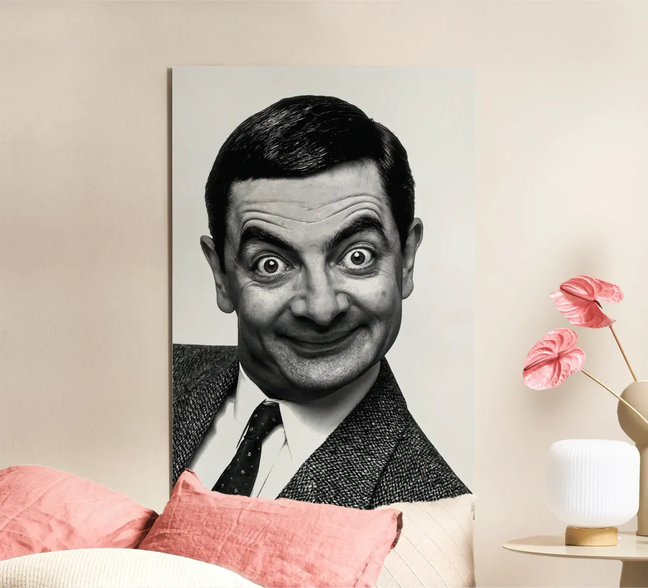 Sorriso iconico di Rowan Atkinson Mr. Bean pannello forex da Beth Pop Culture