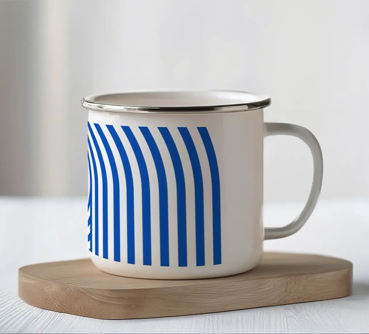 A ! Bleu tazza in smalto da TCHAK ART