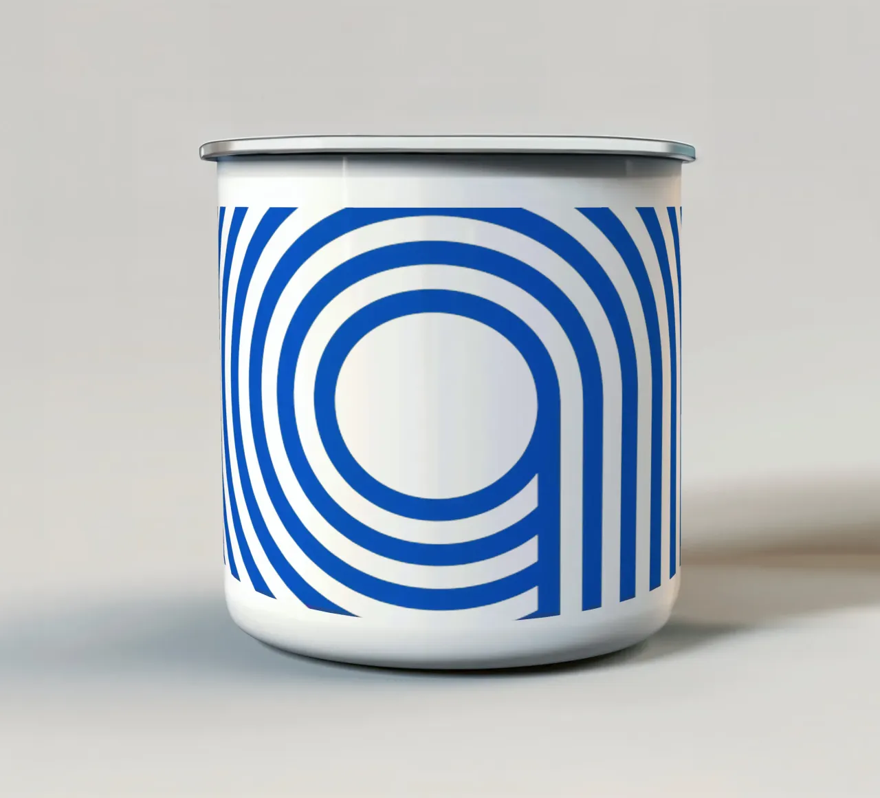 A ! Bleu tazza in smalto da TCHAK ART