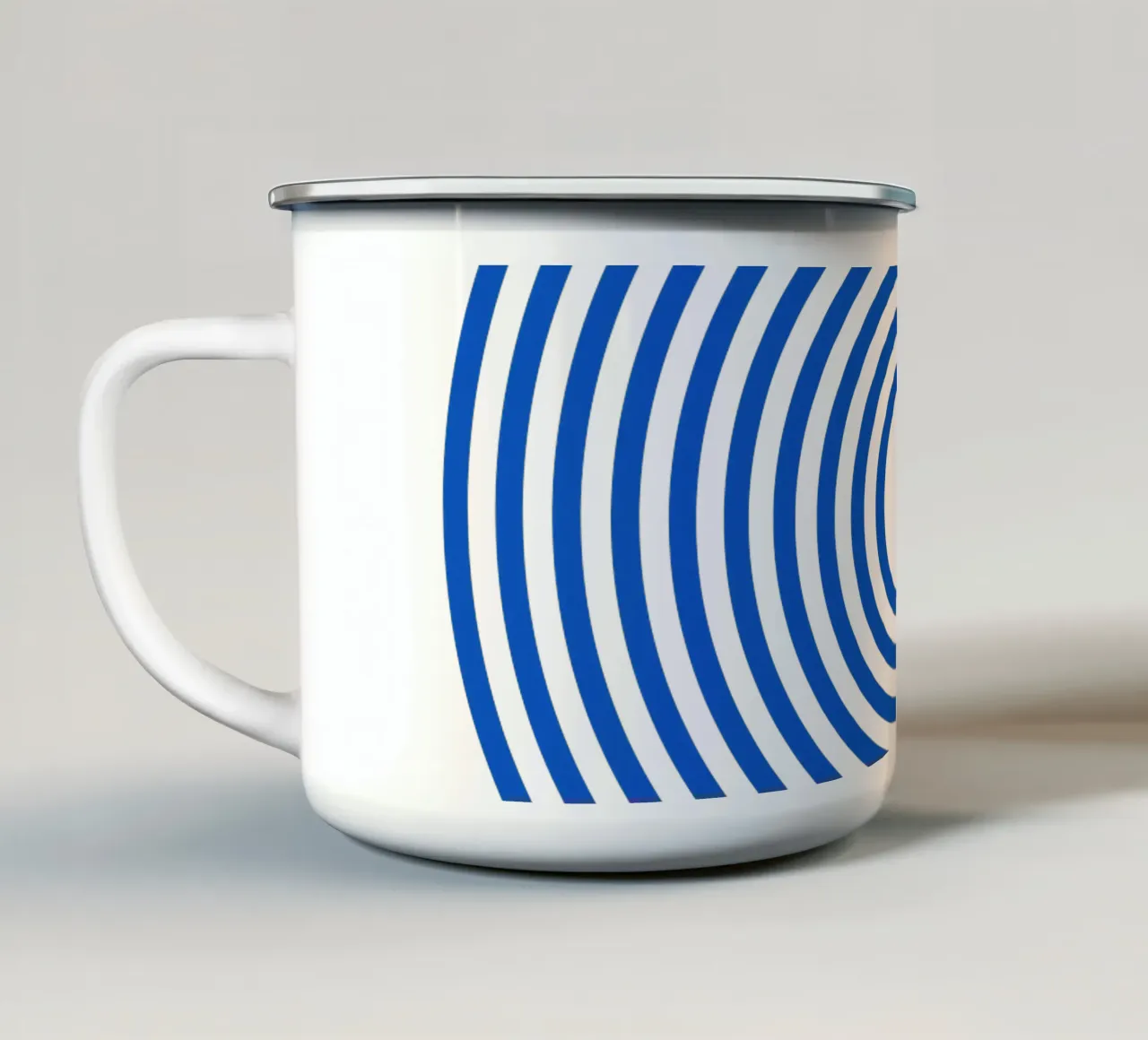 A ! Bleu tazza in smalto da TCHAK ART