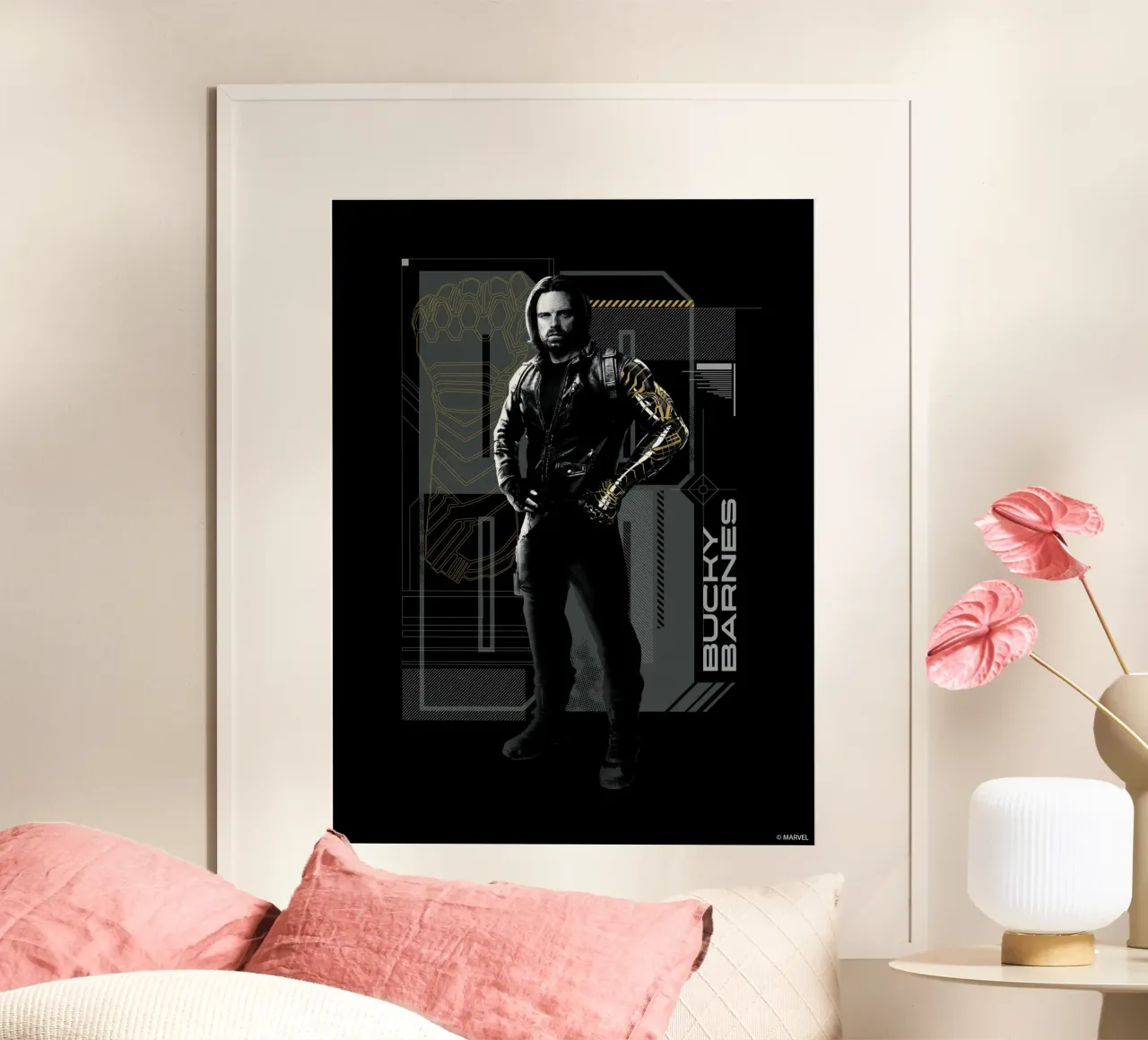 Thunderbolts* - Bucky Barnes poster con telaio in plastica da MARVEL Designs by JUNIQE