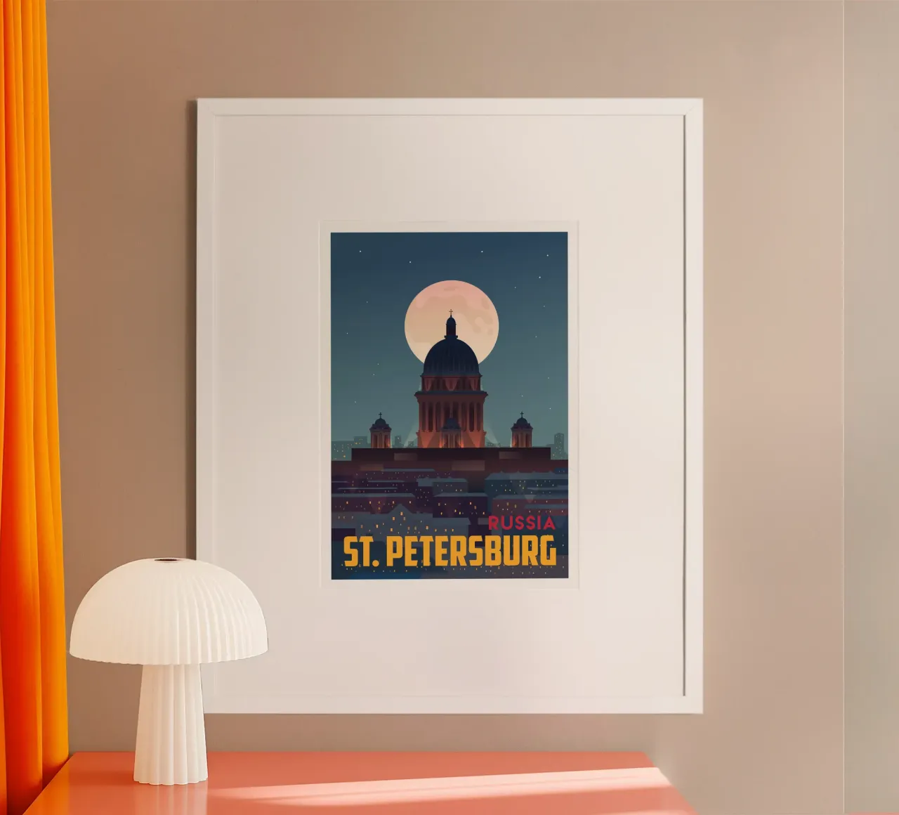 San Pietroburgo, Russia poster con telaio in plastica da Wanderlust Vibes