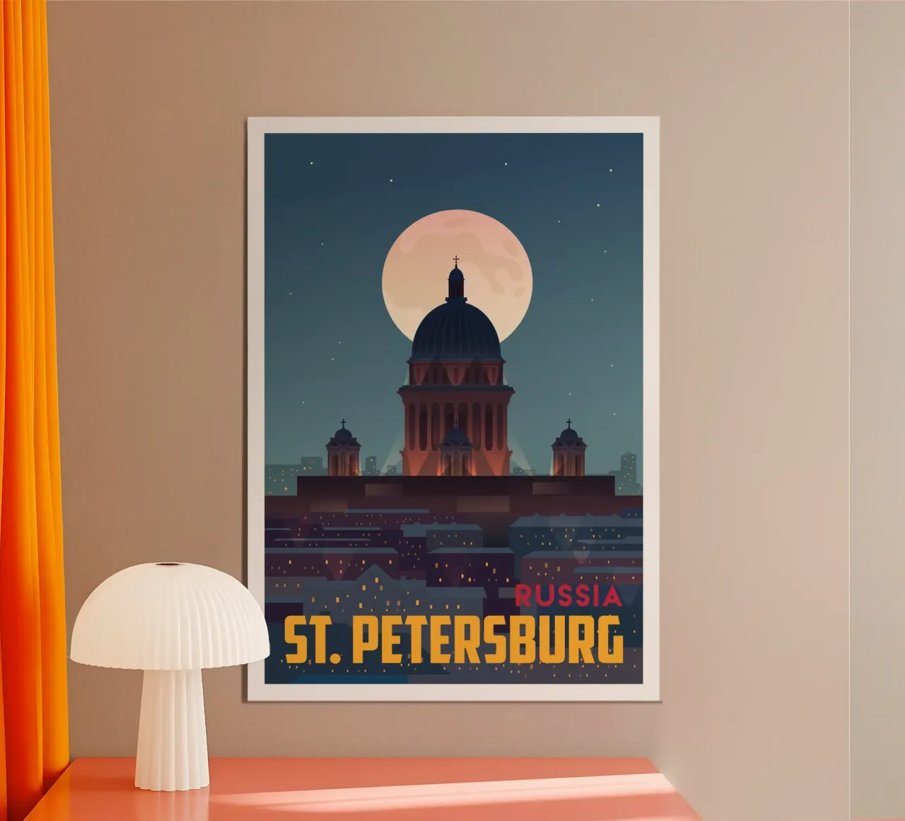 San Pietroburgo, Russia poster con telaio in plastica da Wanderlust Vibes