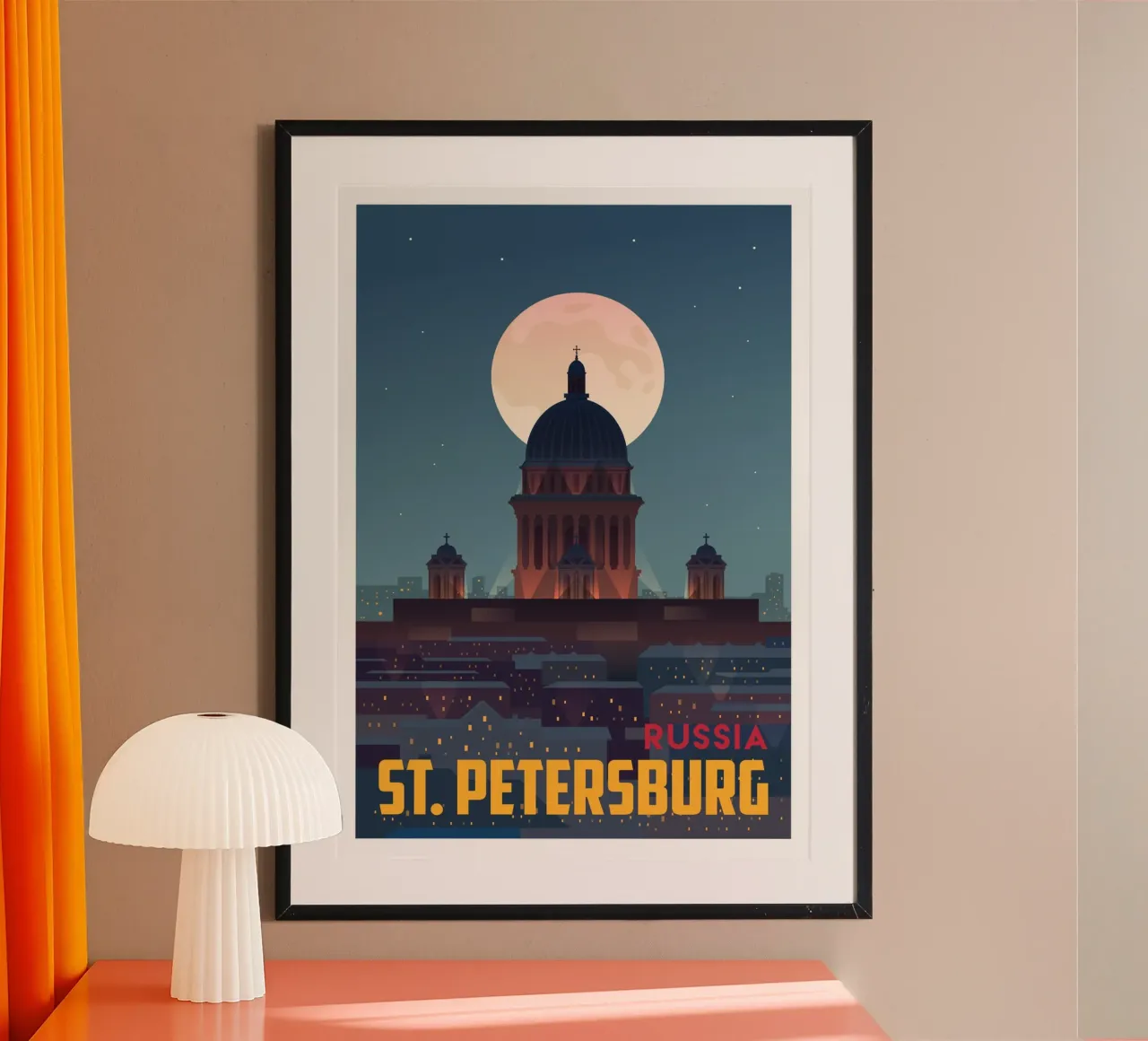 San Pietroburgo, Russia poster con telaio in plastica da Wanderlust Vibes