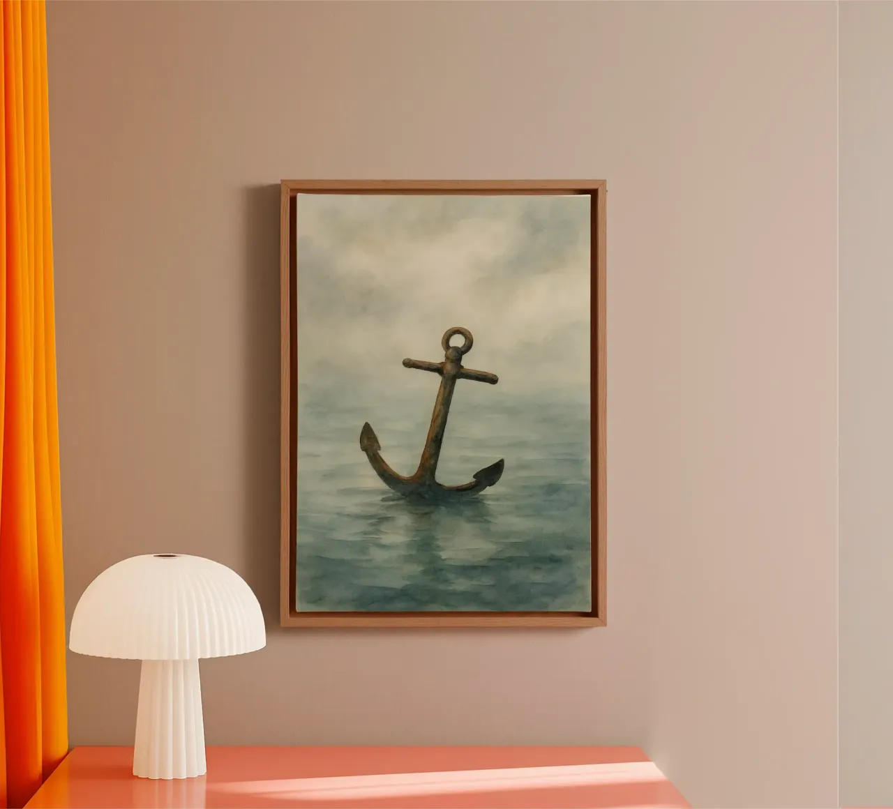 Anchor in Mist tela con Cornice a cassetta da Mosaic Dialogue