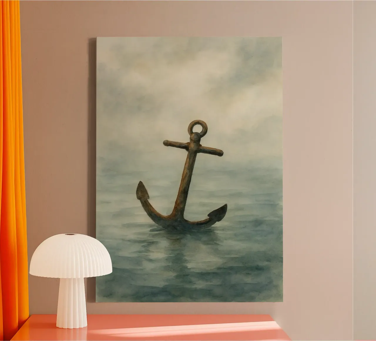 Anchor in Mist tela con Cornice a cassetta da Mosaic Dialogue
