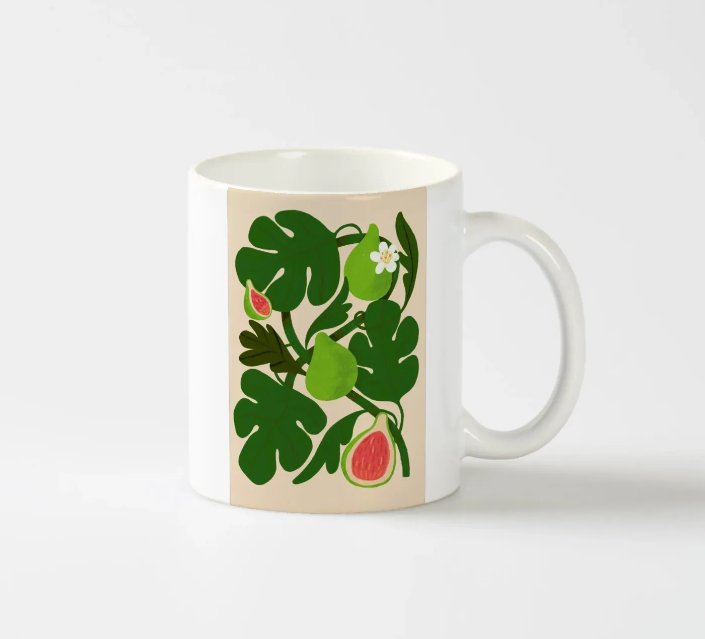 On Fig Leaf ceramic mug by Pure