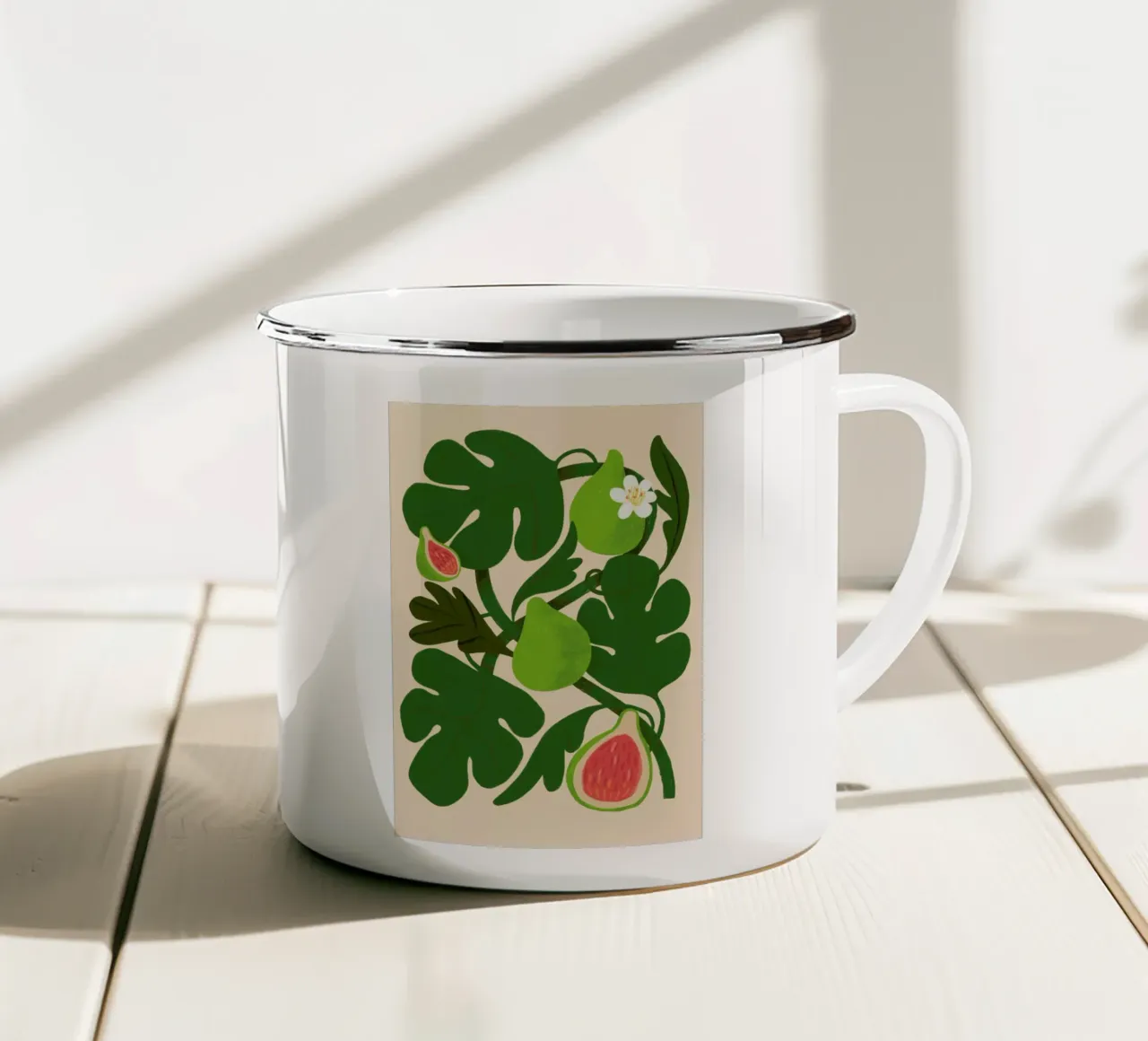 On Fig Leaf tazza in smalto da Pure