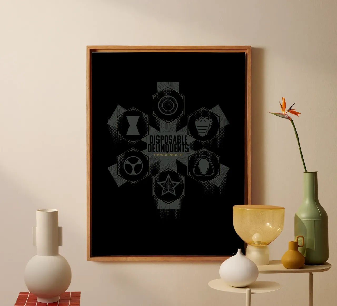 Thunderbolts* - Disposable Delinquents II canvas met Baklijst van MARVEL Designs by JUNIQE