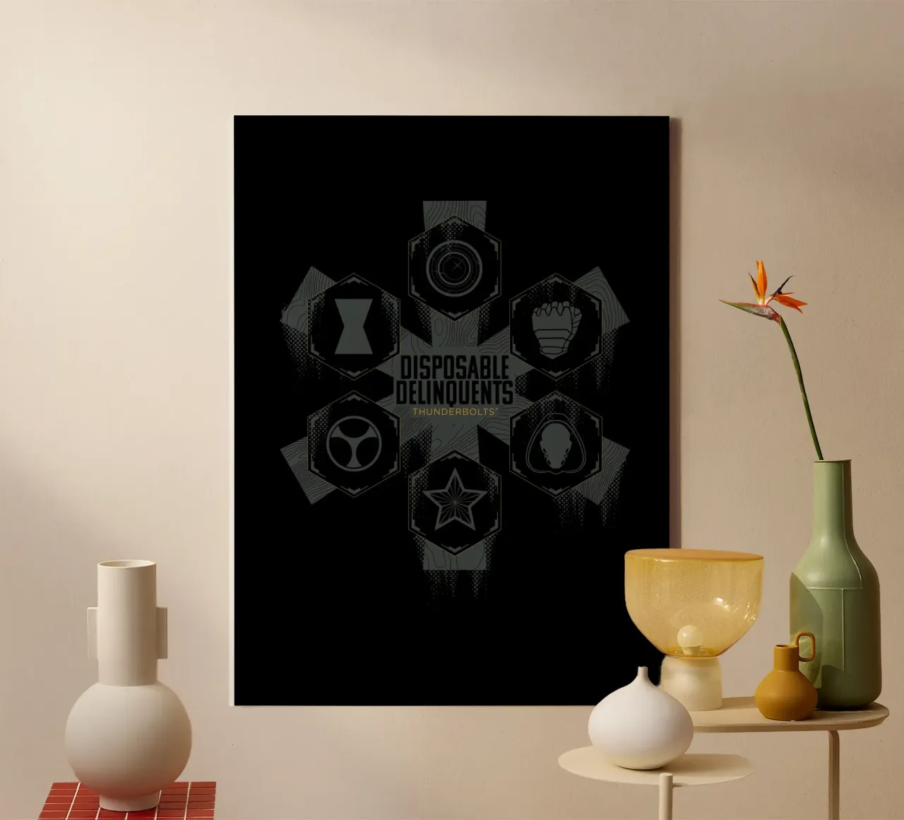 Thunderbolts* - Disposable Delinquents II canvas met Baklijst van MARVEL Designs by JUNIQE