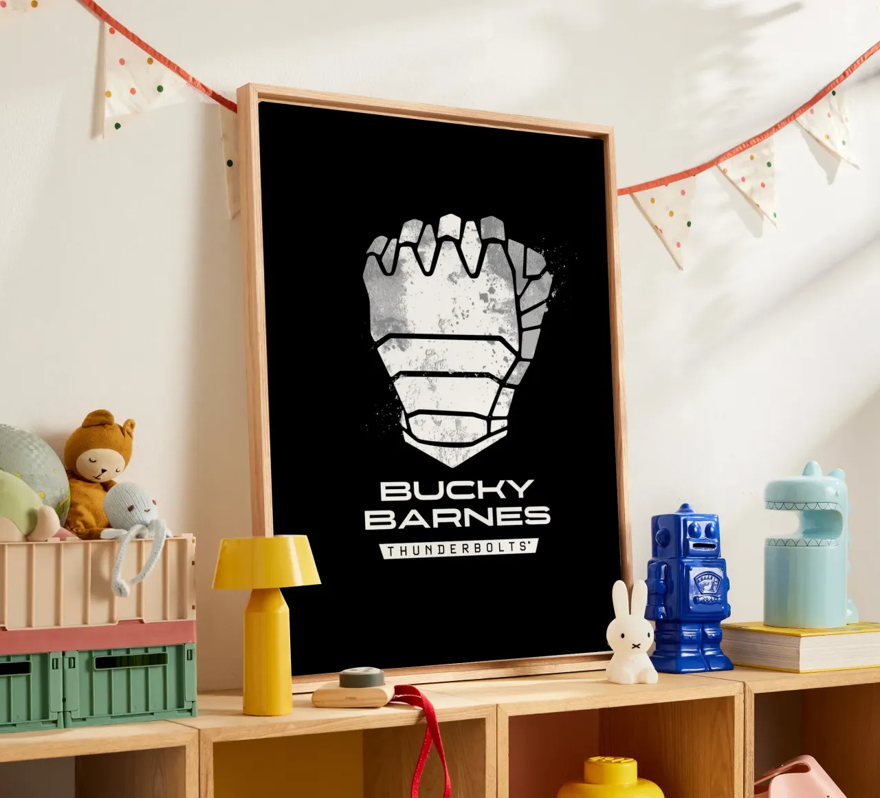 Thunderbolts* - Bucky Barnes tela con Cornice a cassetta da MARVEL Designs by JUNIQE