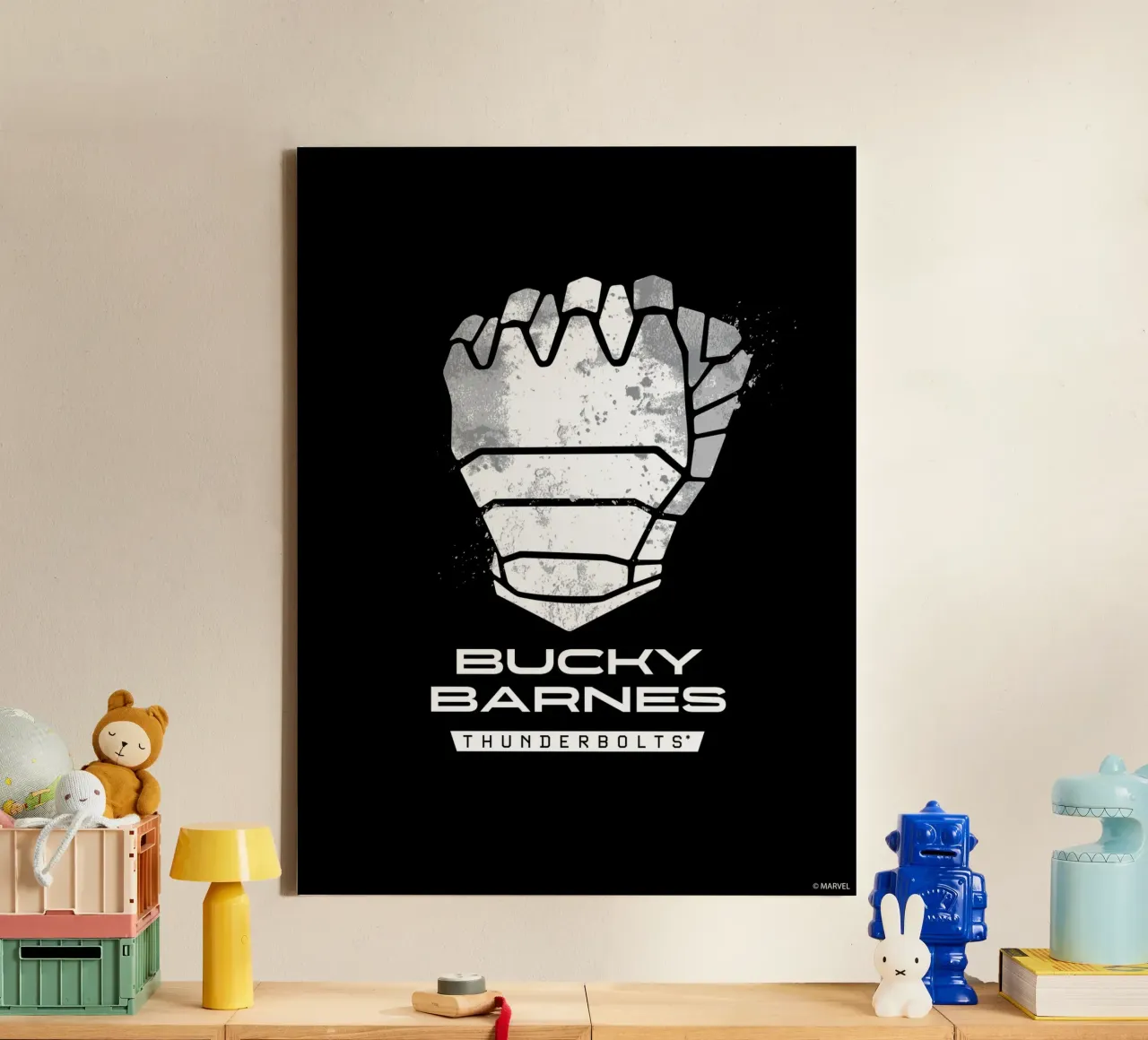 Thunderbolts* - Bucky Barnes tela con Cornice a cassetta da MARVEL Designs by JUNIQE