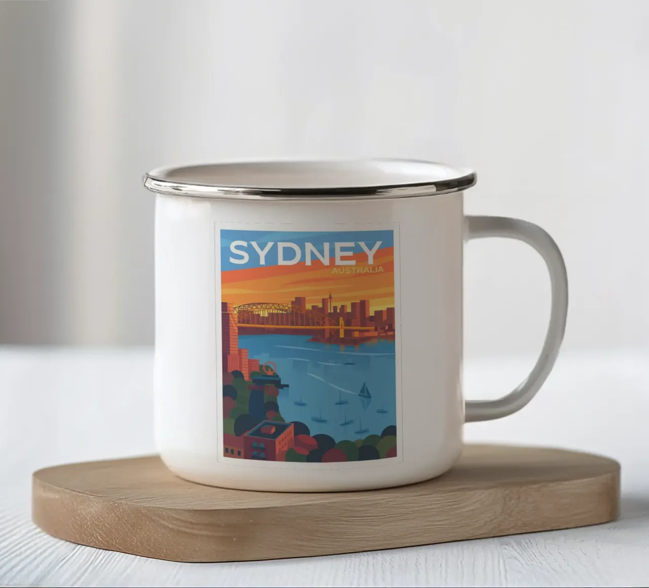 Sydney, Australia enamel mug by Wanderlust Vibes