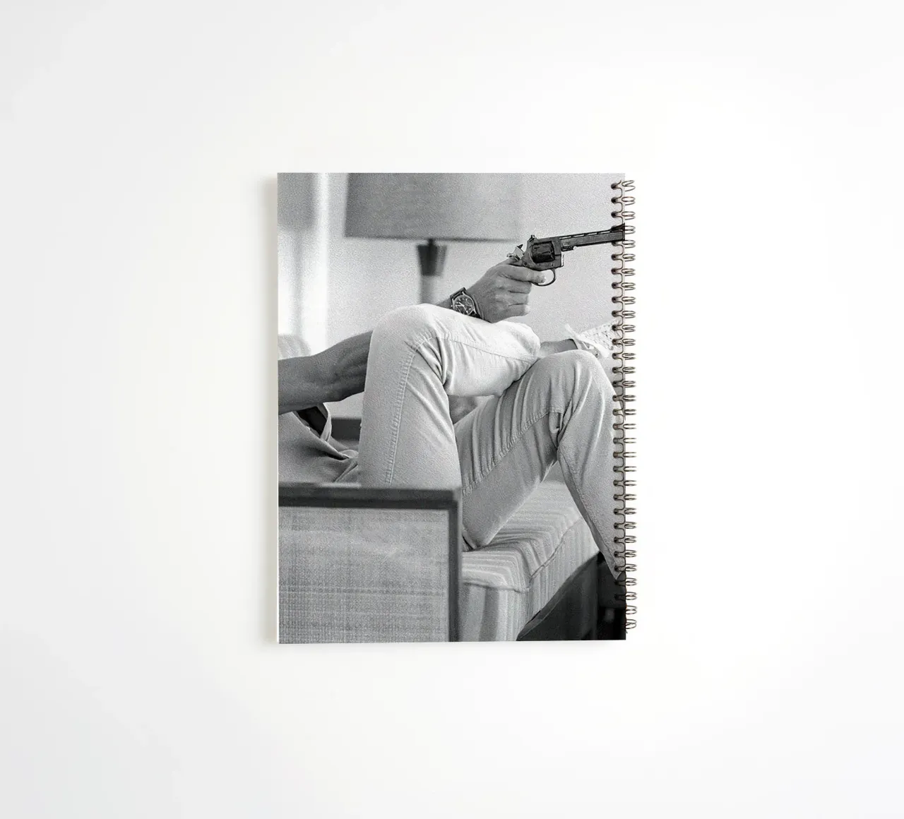 Steve McQueen with Gun spiral notebook by Beth Pop Culture
