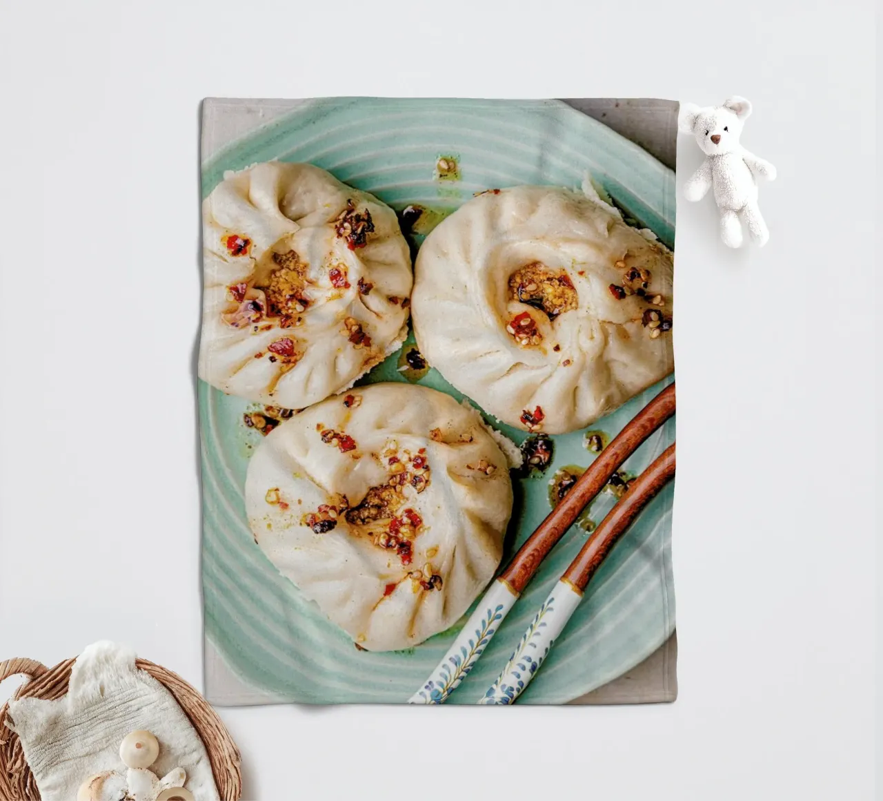 Baozi Fleecedecke von Eat this