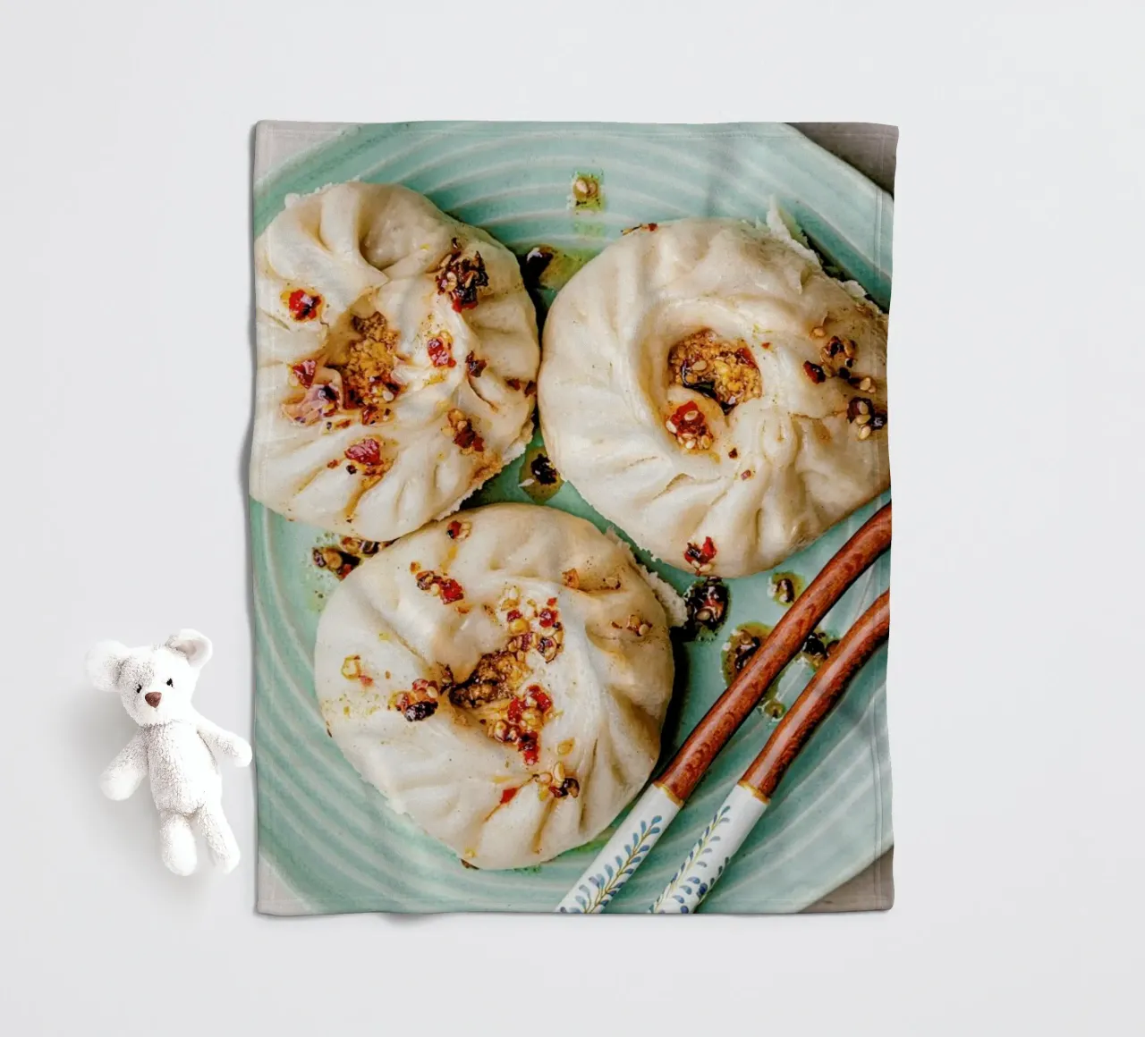 Baozi Fleecedecke von Eat this