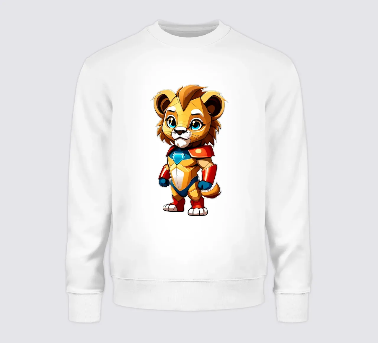 Leone, cucciolo di leone come supereroe_1 felpa da Tierisch bunt by LK