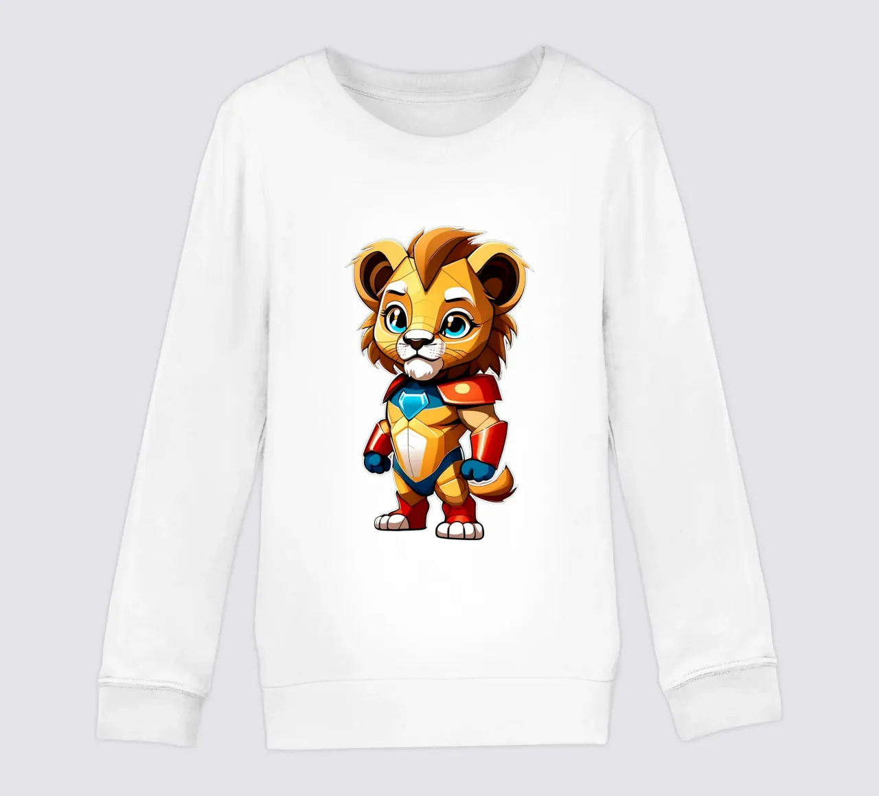 Leone, cucciolo di leone come supereroe_1 felpa bambino da Tierisch bunt by LK