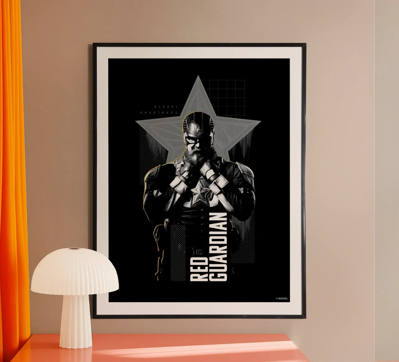 Thunderbolts* - Red Guardian poster con telaio in legno da MARVEL Designs by JUNIQE