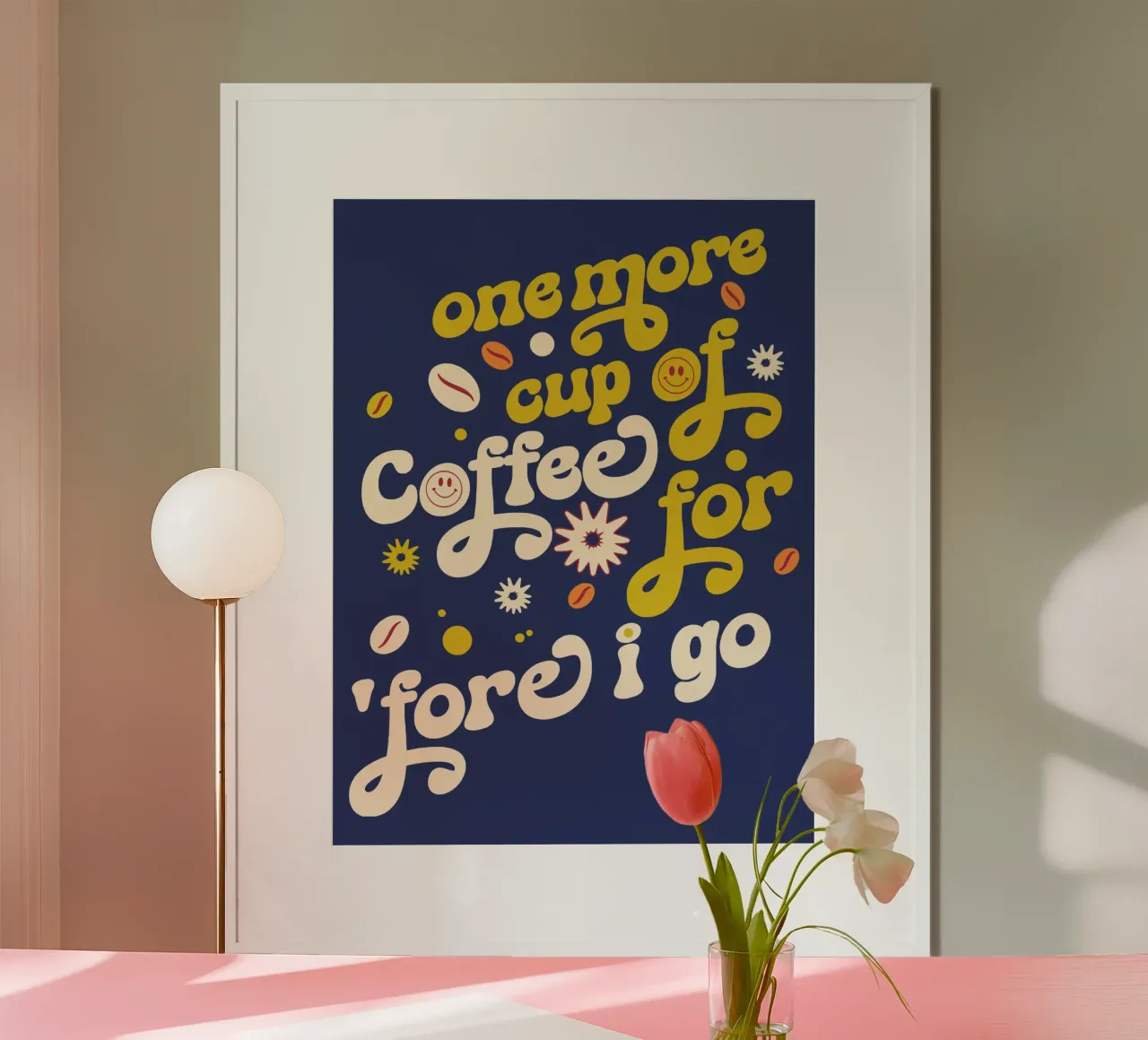 Encore une tasse de café avant de partir poster de Gunawan Rb