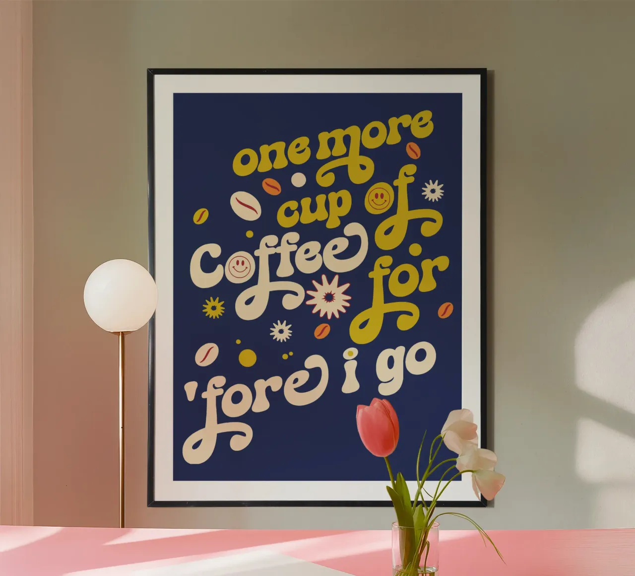 Encore une tasse de café avant de partir poster de Gunawan Rb