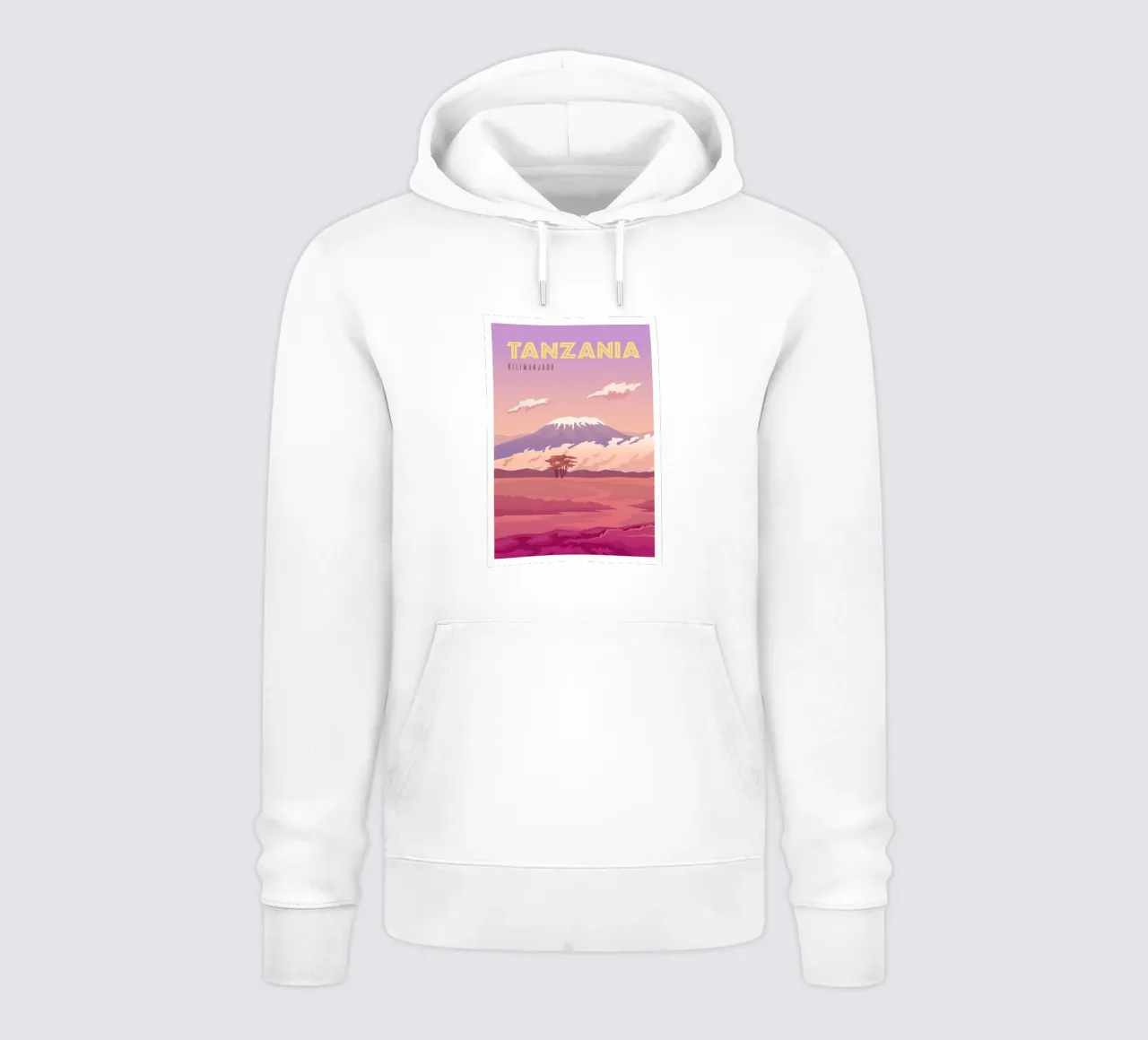 Kilimangiaro, Tanzania felpa con cappuccio da Wanderlust Vibes