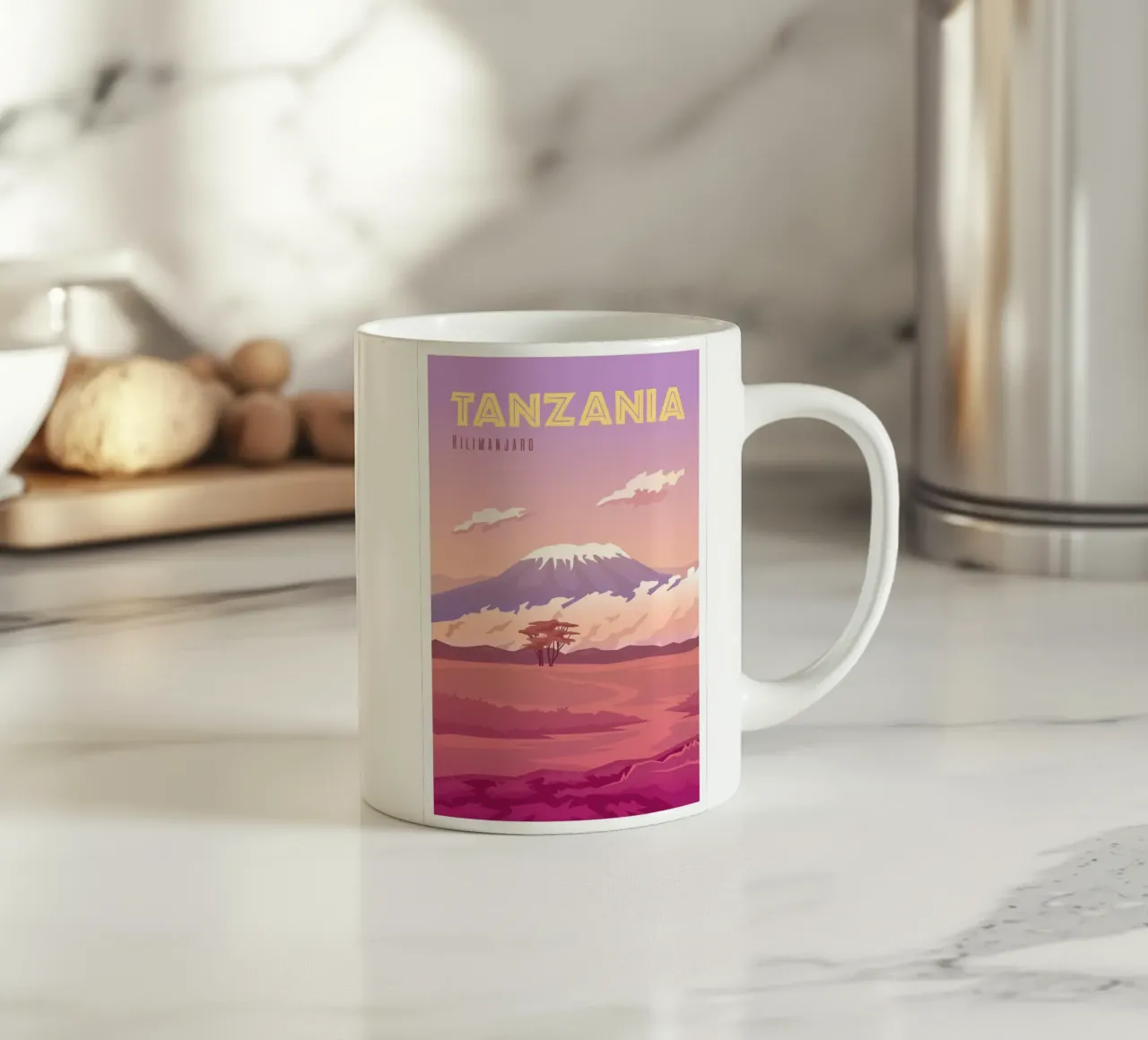 Kilimangiaro, Tanzania tazza in ceramica da Wanderlust Vibes
