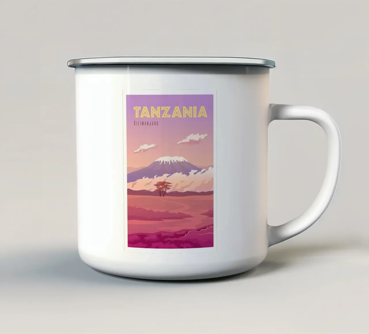 Kilimangiaro, Tanzania tazza in smalto da Wanderlust Vibes