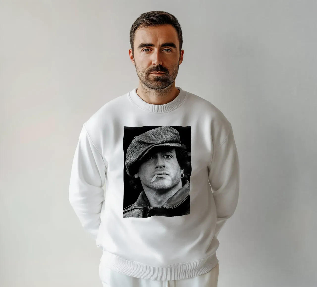 Ritratto d'epoca di Sylvester Stallone felpa da Beth Pop Culture