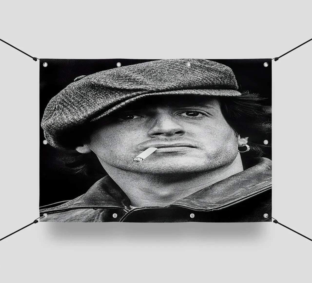 Ritratto d'epoca di Sylvester Stallone telo in pvc da Beth Pop Culture