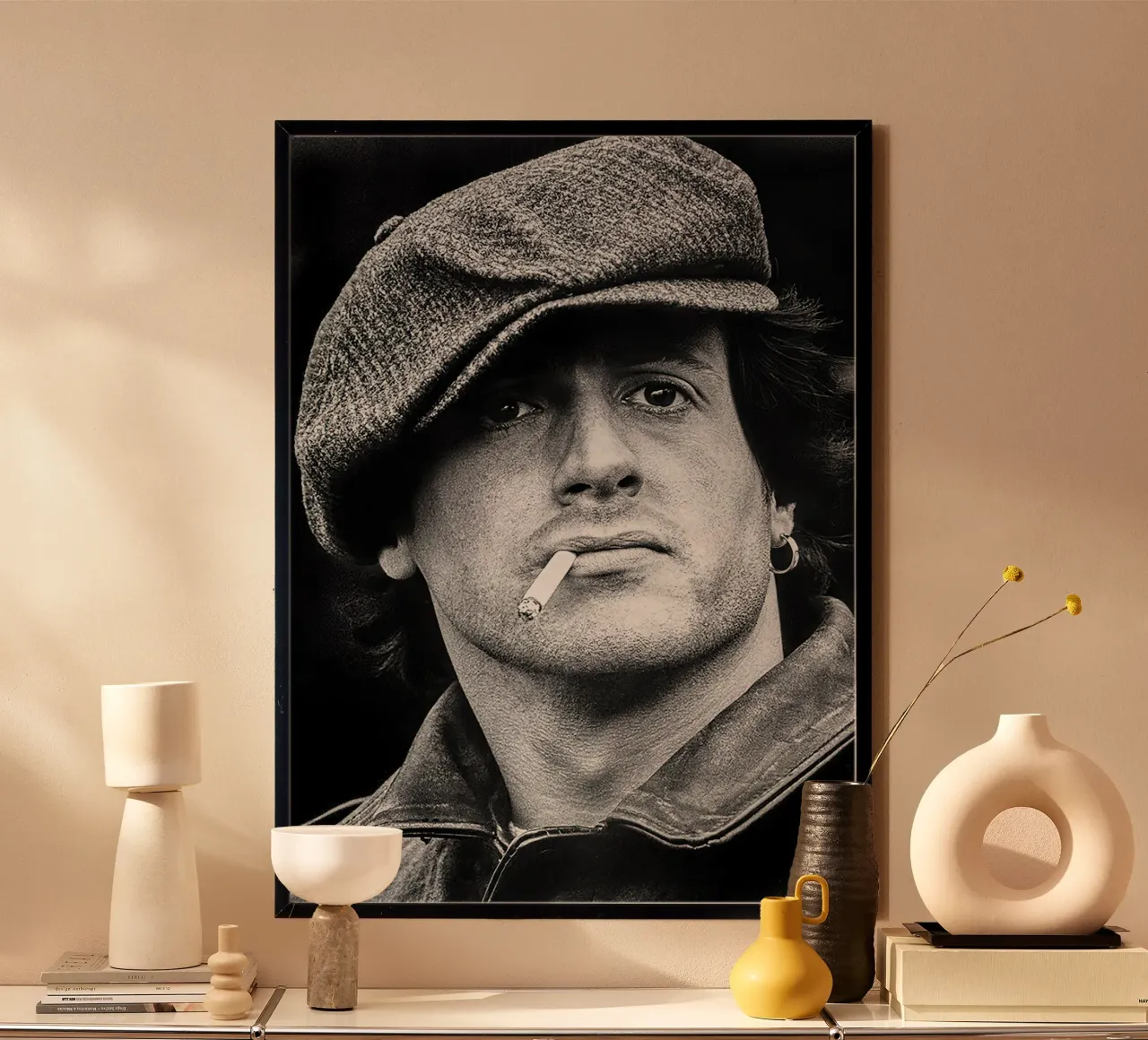 Ritratto d'epoca di Sylvester Stallone carta hahnemühle da Beth Pop Culture
