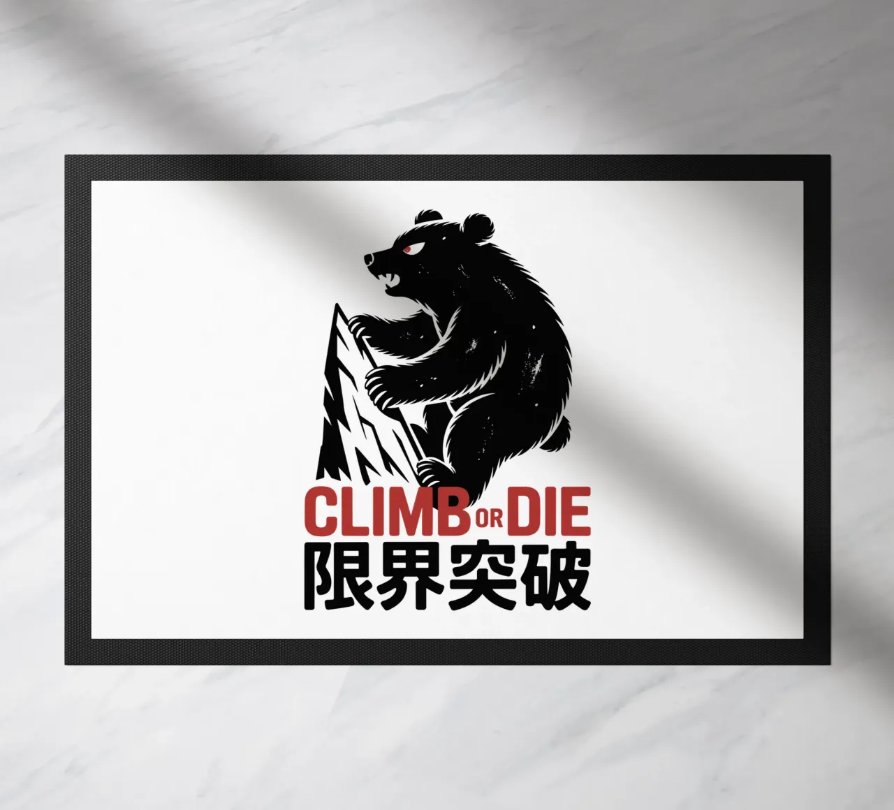 Orso arrampicatore giapponese di design - Limit Break Kanji Mountain A zerbino da GameDay Studio