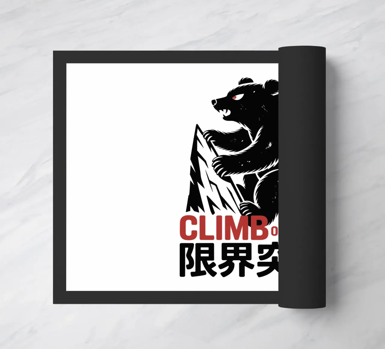 Orso arrampicatore giapponese di design - Limit Break Kanji Mountain A zerbino da GameDay Studio
