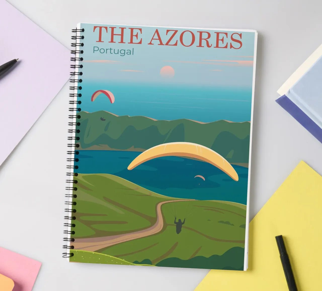 The Azores, Portugal spiral notebook by Wanderlust Vibes