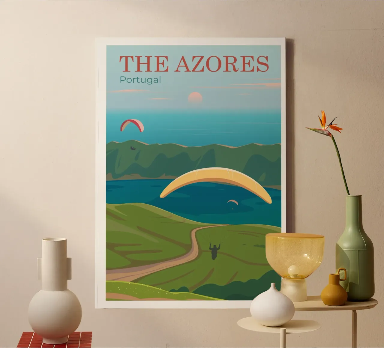 Le Azzorre, Portogallo tela con Cornice a cassetta da Wanderlust Vibes