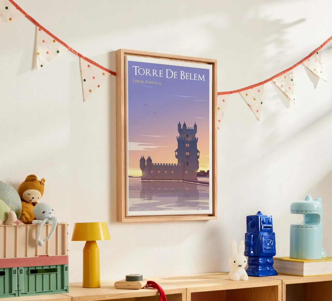 Torre di Belem, Portogallo tela con Cornice a cassetta da Wanderlust Vibes