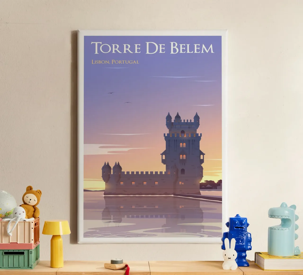 Torre di Belem, Portogallo tela con Cornice a cassetta da Wanderlust Vibes