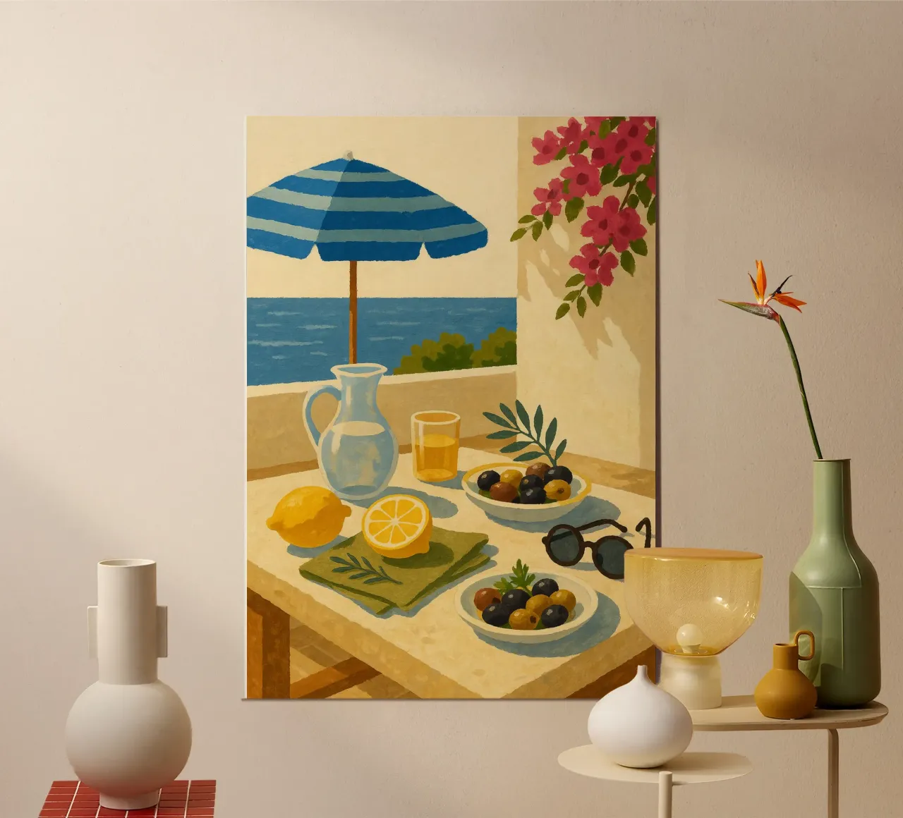 Mediterranean Table alluminio dibond da Mosaic Dialogue