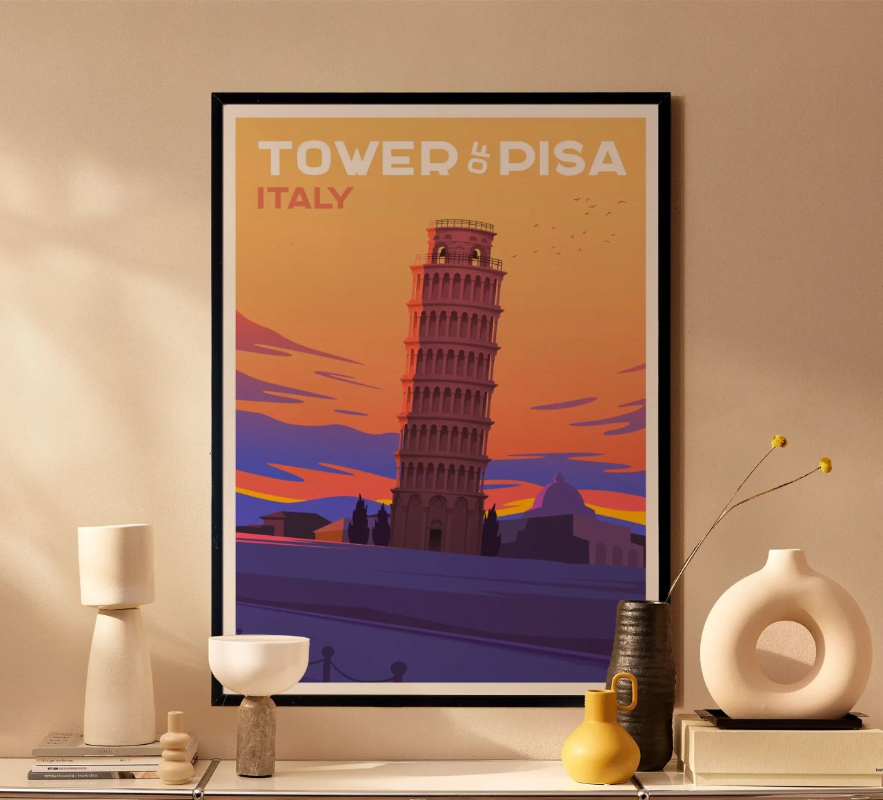 Tour de Pise, Italie poster de Wanderlust Vibes