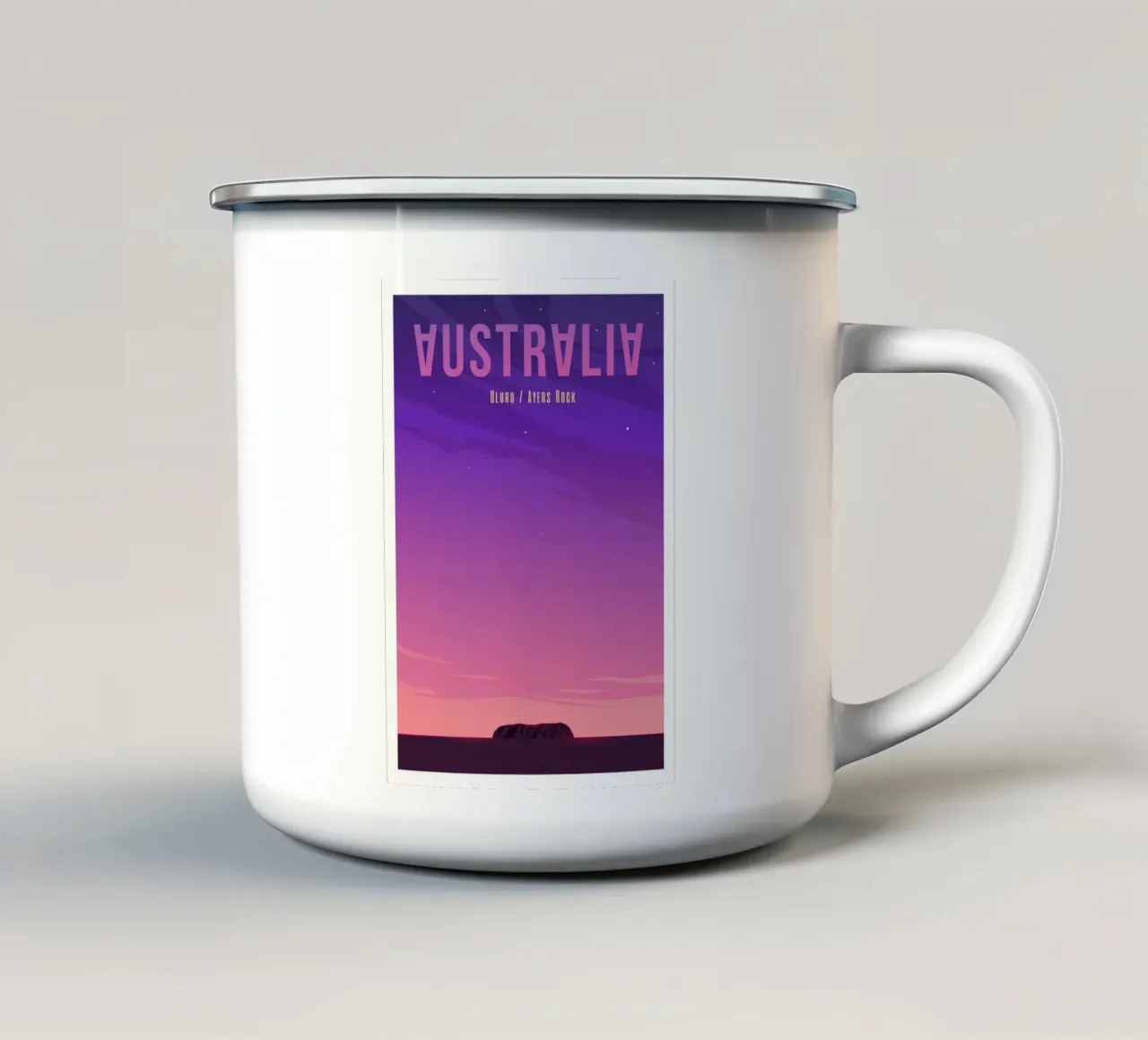 Uluru, Australia tazza in smalto da Wanderlust Vibes
