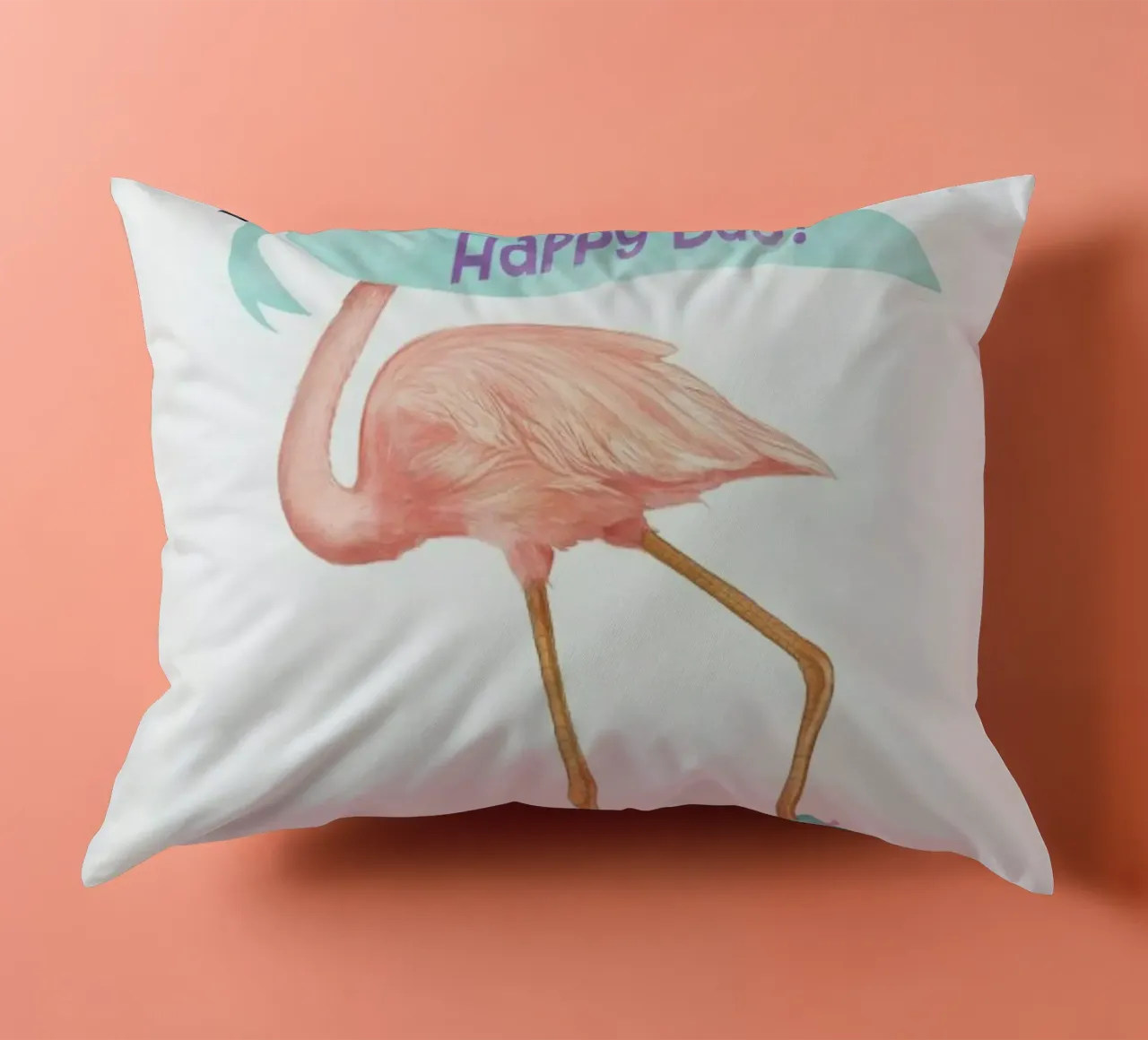 Rollerskating Flamigo cuscino da Laura Graves
