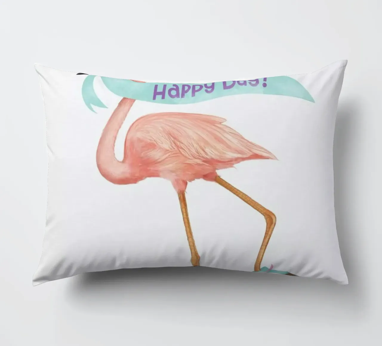 Rollerskating Flamigo cuscino da Laura Graves