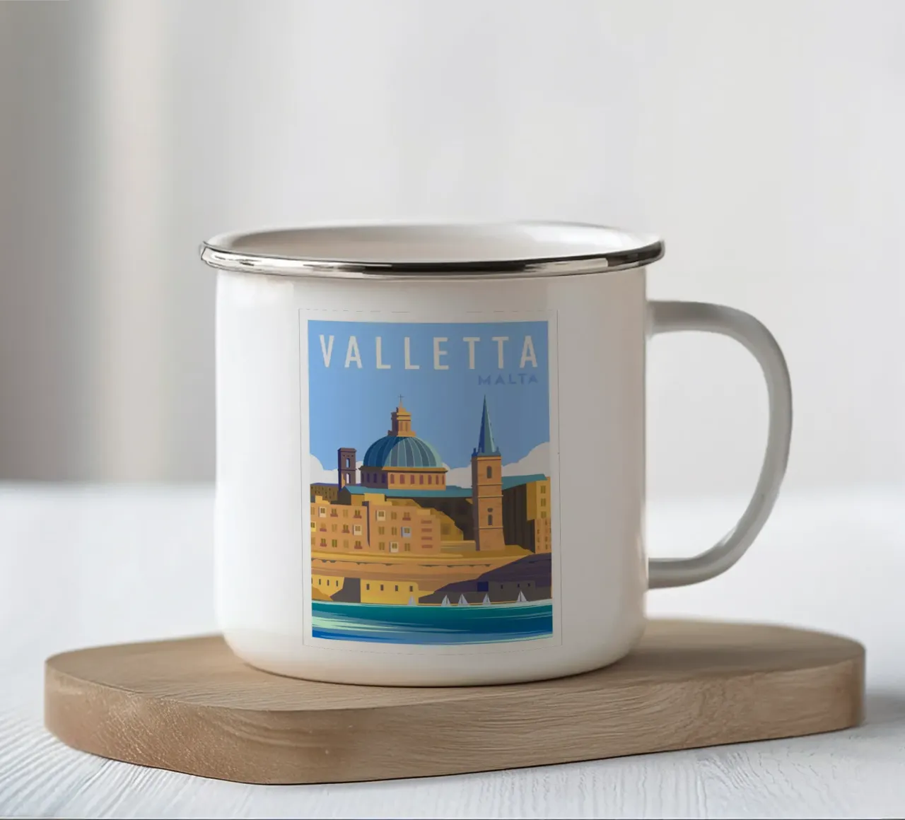 La Valletta, Malta tazza in smalto da Wanderlust Vibes