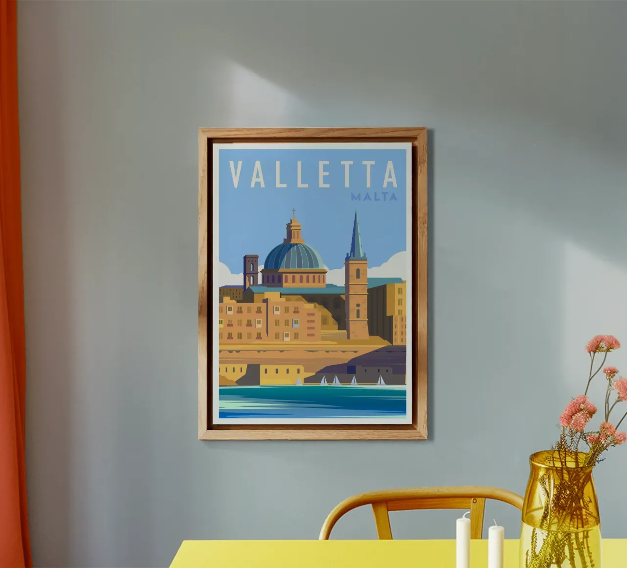 Valletta, Malta Alu-Dibond von Wanderlust Vibes