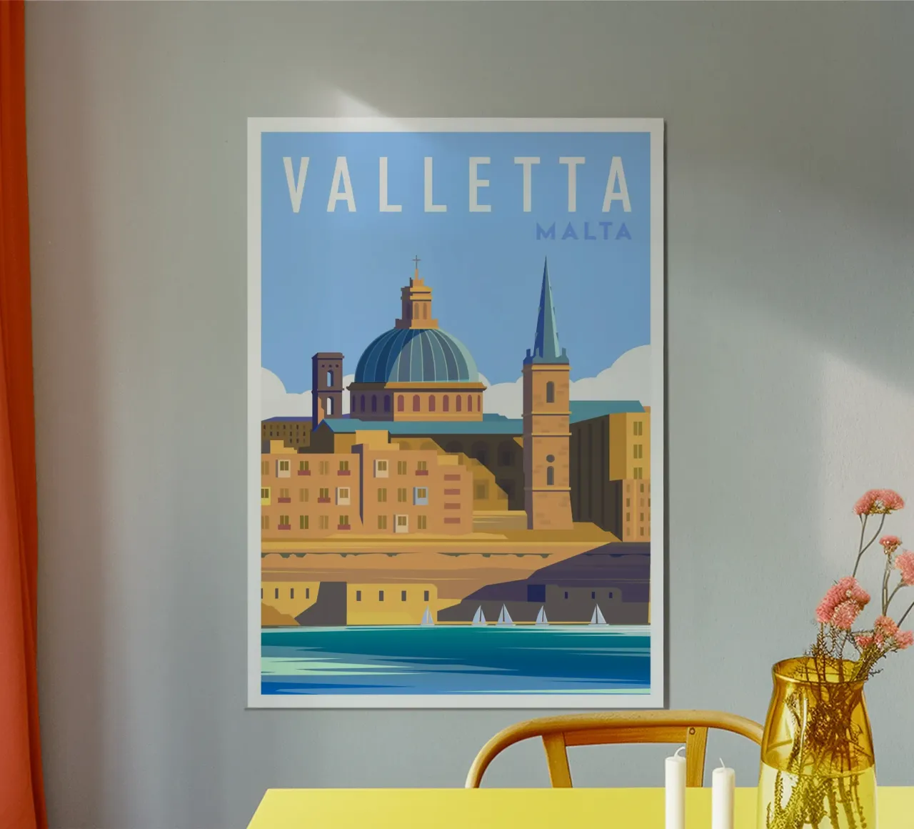 Valletta, Malta Alu-Dibond von Wanderlust Vibes