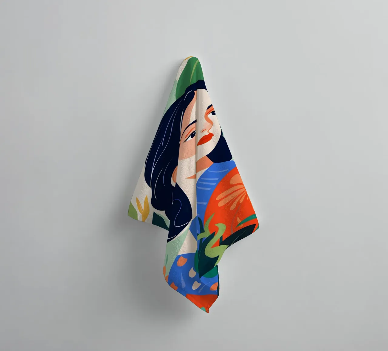 Woman in Nature towel by LisaArtes