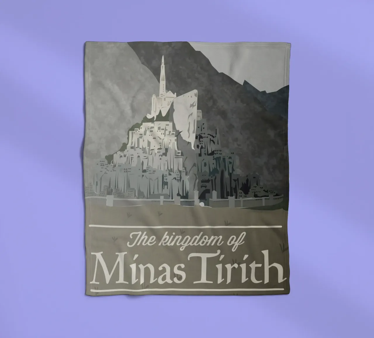 Das Königreich von Minas Tirith Fleecedecke von Junkie Movie