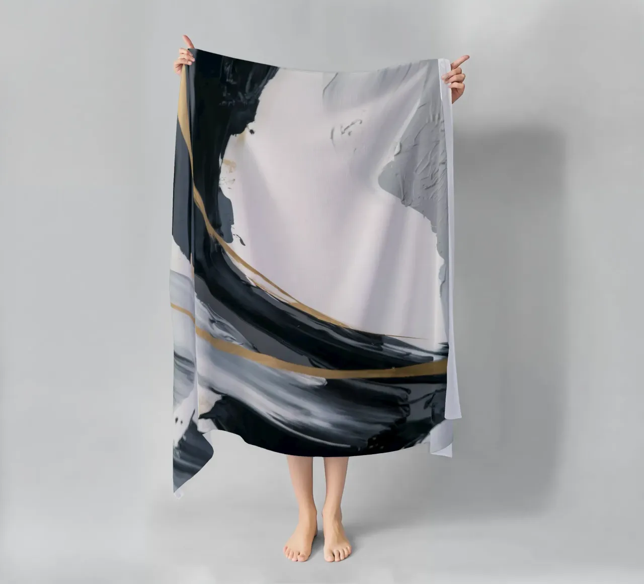 Ivory Slash Rift beach towel by Monarch Arc